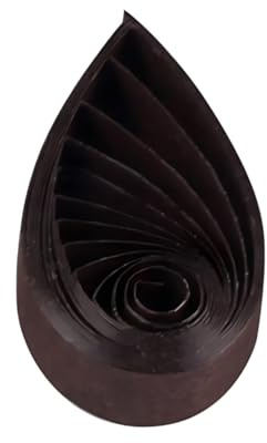 ODETOJOY Quilling pappersremsor 3 mm papper fyllningsset 120 st quilling remsor 1/8 tum enfärgs stjärna origami-papper gör-det-själv hantverk (mörk kaffe espresso)