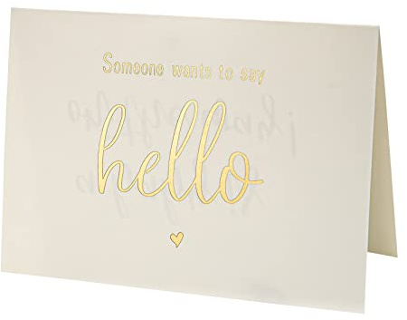 RF&CM Pregnancy Scan Photo, Baby Reveal & Announcement Card (Hello)