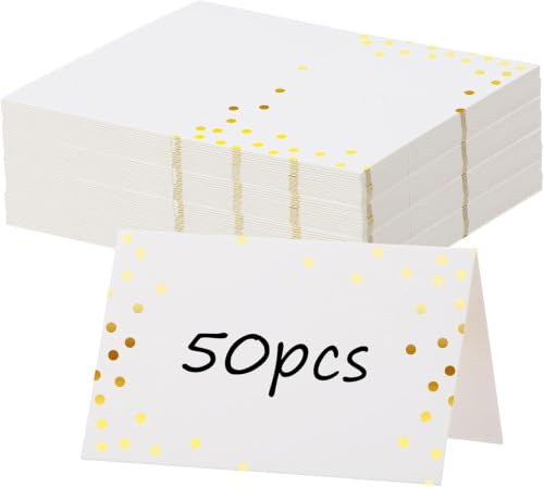 120Pcs Marque Place Mariage,BetterJonny Cartes de Place Marque Place Anniversaire Carte De Table Cartons de Placement Blanches Pour Mariage Communion Festival Anniversaire Fête Baptême