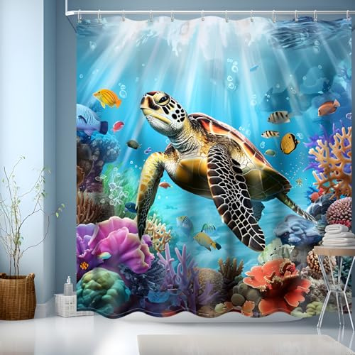 JINGYOU Tenda Doccia 180x200 cm,Tenda da Doccia Verde, Polyester Lavabile,Tende da Doccia Verde, Tende da Doccia Impermeabile e Lavabile con 12 Ganci