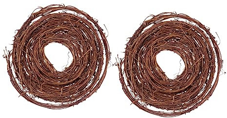 RORPOIR 2stücke Teiliges Rattan Kranz Natürliche Handgeflochtene DIY Weinreben Girlande Flexible Schlangenform Langlebige Weihnachtsdeko Für Tür Wand Basteln Und Festliche Raumgestaltung