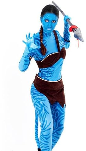 PARTILANDIA 2010 S.L. Disfraz de Guerrera Tribal Mujer Cosplay-Incluye Camiseta, Pantalón, Top, Cinturón, Cola Y Brazaletes Para Halloween, Carnaval, Disfraces De Mascarada (L)