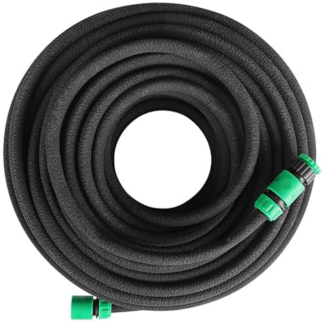 Garden Mile Tuyau d'arrosage poreux de 30 m - Facile à utiliser - Dispositif d'arrosage des plantes - Livré avec connecteurs - Système d'irrigation automatique pour haie et pelouse