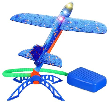 Huxibai Rocket Stomper Jouet de fusée pour Sauter et Lancer | Jeu interactif d'avion pour Jardin, Plage, Parc de 1 à 3 Ans