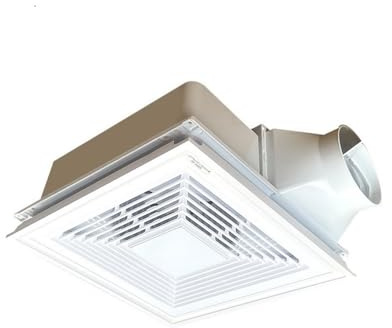 Standventilator, Lüftungsventilator, integrierter Deckenventilator, leistungsstark, 30 x 30 cm, für Küche und Bad, an der Decke montiert, starker Abluftventilator, Badezimmer-Abluftventilato