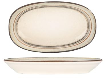 Bonna Placa de servicio - Cortado - Porcelana - 24x14 cm - juego de 2