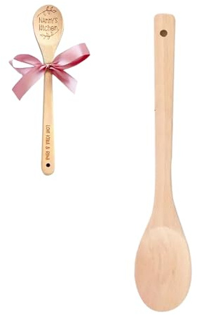Personalised Wooden Spoons, Custom Text Wooden Spoon, Customised Engraved Kitchen Utensils for Cooking, DIY Christmas Birthday Housewarming Mother's Day Gifts
