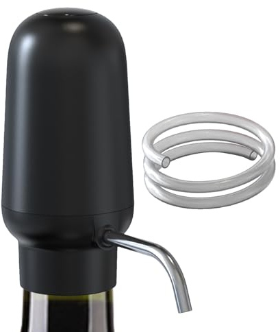 Aireador de vino eléctrico – 1.97 x 4.72 pulgadas recargable eléctrico aireador de vino decantador | Juego de aireadores de vino y tapón de vacío, dispensador de vinos tintos para amantes de los vinos