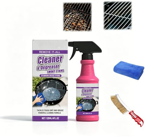 2026 Neu Grillreiniger extra stark,grill pan cleaner,cleaner grillreiniger,extra stark gegen fett,verkrustungen & eingebranntes,mit grillbürste und reinigungstuch