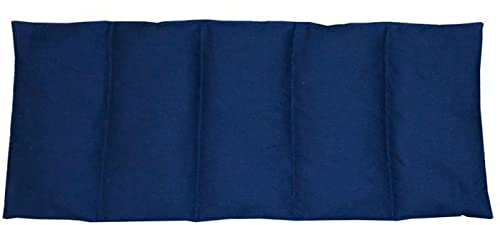 Franzis Nähstube 50x20cm Dinkelkissen Blau in 100% Baumwolle I Körnerkissen Dinkel 50x20 für Mikrowelle I Wärmekissen, Dinkelkernkissen, Nackenwärmekissen