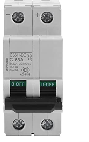 250V DC 2P Niederspannungs-Miniatur-Leistungsschalter Miniatur-Leistungsschutzschalter mit 16A / 32A / 63A für Verteilungs- und Steuergeräte Solar Energy Switch (63A)
