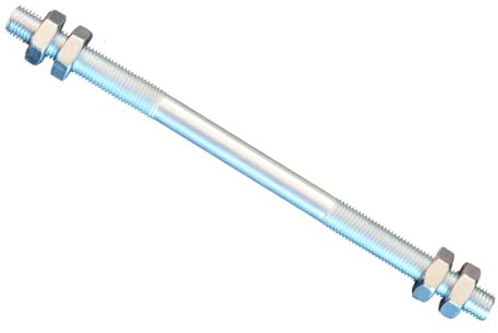 FKAnhängerteile 1 Stück Gewindestange M12 Rechts - Links Gewinde 160 mm + 4 Muttern