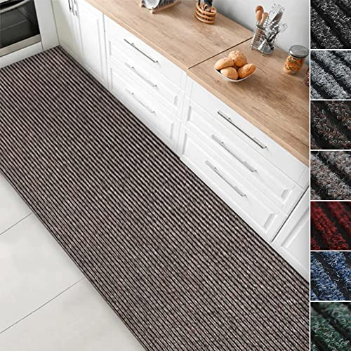 Floordirekt Küchenläufer Granada - Teppich-Läufer auf Maß für die Küche - Breite: 80 cm - Moderne & hochwertige Wohnteppiche (Beige, 80 x 200 cm)