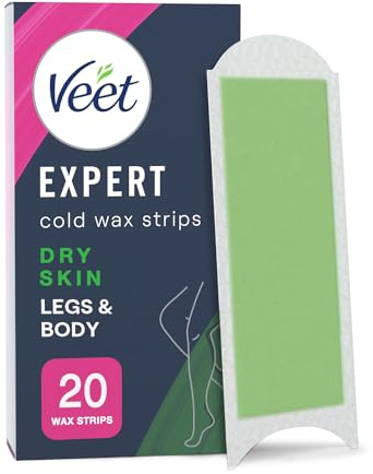 Veet Expert Vaxremsor, Hårborttagning, Torr hud för ben och kropp, 20 st