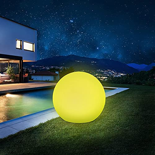 infray Solarleuchten für außen, Infray Solarkugel für außen, Solarleuchten Garten 30 cm Solarkugel mit 9 Lichtmodi, 1800 mAh IP67 wasserdichte LED-Solarleuchten Energieklasse A