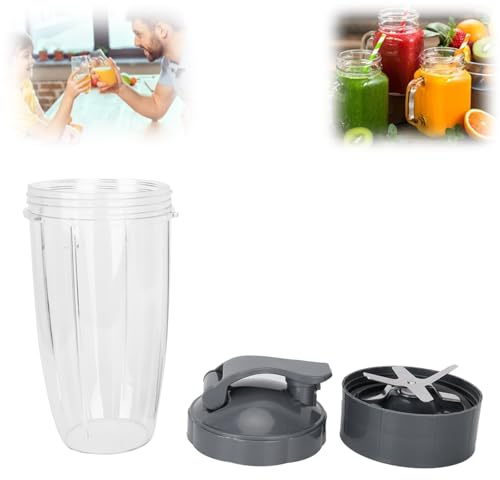 32 oz Blender Cup Ersättningsdel till Clamshell Juicer – Kompatibel med 600W och 900W Mixer, Flip Lock Reservdel för Saftpress