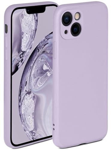 ONEFLOW Mjukt fodral för Apple iPhone 13, skal av silikon med kameraskydd, silikonskal med ökat skydd för display, bakskydd, mjukt mobiltelefonfodral, syren