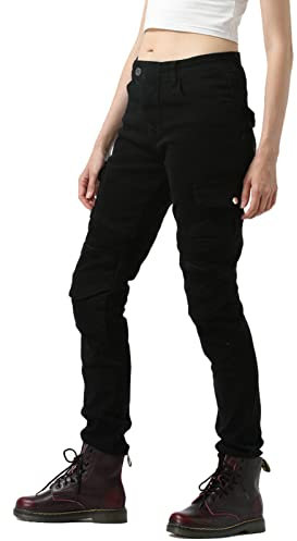 Pantalones de Carga para Mujer Pantalones de Motocicleta Pantalones Vaqueros para Exteriores Camping Senderismo Pantalones de Montar