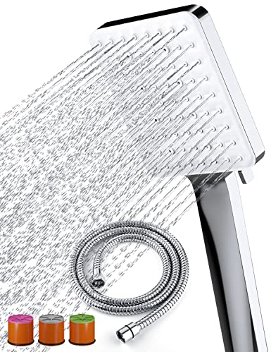 Newentor Duschkopf Wassersparend mit Schlauch,Duschkopf Regendusche mit 6 Strahlarten,Duschbrause Hochdruck,Wassersparender Sparduschkopf testsieger