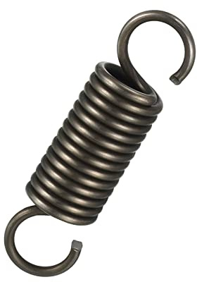 QUARKZMAN 70mm Libero Lunghezza Doppio Gancio Tensione Molla x 1 Pezzo Metallo Estensione Elicoidale Molla Spirale per Industriale Macchine, [Nero]