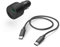 Hama Cargador de Coche de 32 W (1x USB-A, 1 x USB-C, Cable USB A - USB C, Distribuidor de energía, Carga rápida, para Encendedor de Cigarrillos) Negro