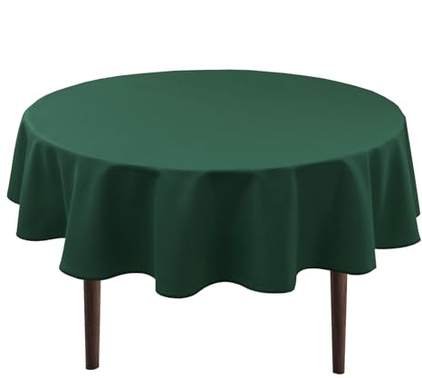 Hiasan Rund fläckbeständig bordsduk, vattentät trädgårdsduk, för matsal, trädgård, fest, picknick, födelsedag, bröllop eller hem, diameter 150 cm, grön