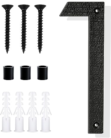 Numéros de Maison Flottants, 20cm Grand Numéros de Porte Noirs Montage Facile Numéros d'Adresse Numéros de Maison Modernes pour Adresse Boîte aux Lettres Maison Extérieur (Numéro 1)