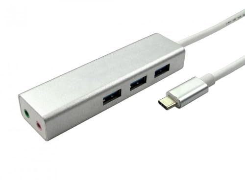 USB Type c to USB 3.0 3port hub + 2.1CH sound card