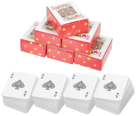 Alasum 24sätze Miniatur Spielkarten Für Kompakte Reise Pokerkarten Für Erwachsene Als Partygeschenk Oder Unterhaltsame Spielkarten Für Unterwegs