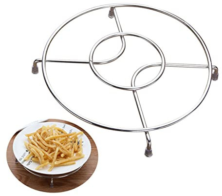 OFFSCH Dampfkörbchen Dampfgarer Dampfgargestell aus Draht Fischdampfer Dampfkorbeinsätze Topfdampfer Dampfgarregal kühlboxstander vertical steamer bedampfer hair steamer Kühlregal