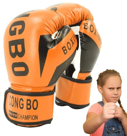 Guantoni da boxe regolabili per ragazze, guanti da combattimento traspiranti, morbidi guanti da boxe difensori per boxe, kick boxing, muay thai