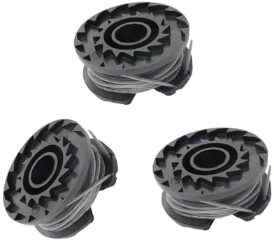 3Pcs Strimmer Wire Replacement Spool & Line, Φ1.65mm 16ft Double Autofeed - Compatible with Bosch Art 23/26 SL, EasyGrassCut 18/23/26/18-230/18-260 Grass Trimmer F016800569 & F016800385