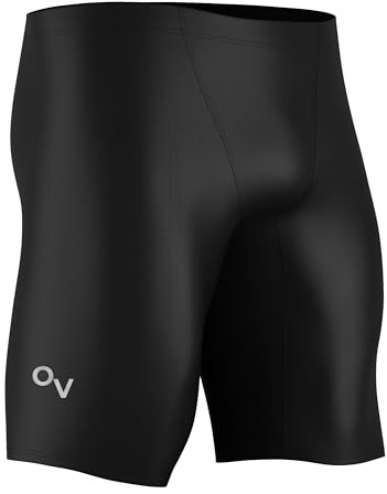 Onvous Swim Jammers for Men | Men's Athletic Swimwear Jammer | Mens Jammer for Swimming | Mens Swim Jammers - Silver - 32