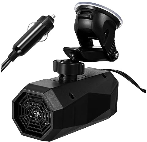 GLEAVI Portable Car Heater Defroster 12v Battery Operated Heat Fan for Vehicle Windscreen Defogger