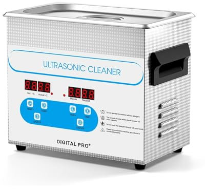 TIEOAXFT 3L Ultrasonic Cleaner 40kH Ultrasonic Jewelry Cleaner with Timer Heated Ultrasonic Cleaning Machine for Glasses Bike Chains