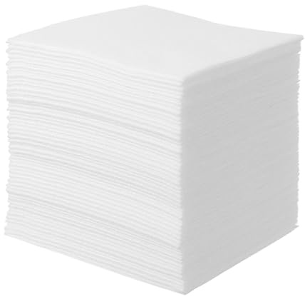 Happyyami Esponjas Desmaquillantes No Tejidas 200 Piezas 10x10 Cm Alta Absorbencia Para Cuidado De Heridas y Uso Facial Piel Sensible Sin Pelusa Fibra Transpirable