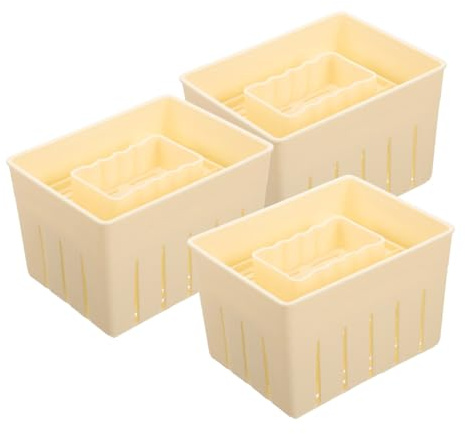 WEKADRIN 3pcs Tofu Press Mould Cheese Press Tool Home Tofu Presser Practical Mold Kit for DIY 140x105x95mm