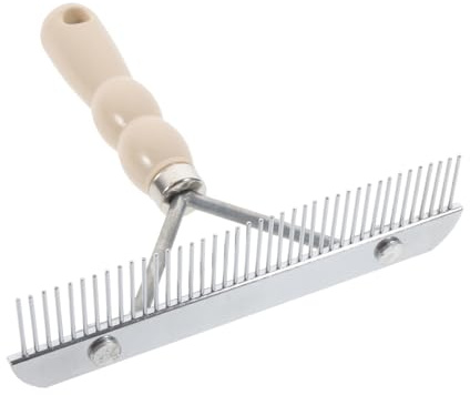 SUPVOX Cepillo para Mascotas con Mango de Peine Rastrillo para Perro y Cachorro Diseño Ergonómico para Eliminar Pelo Muerto y Desenredar Ligero y Fácil de Usar
