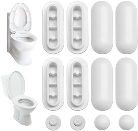 12 Pièces Toilet Seat Bumper, Détachées WC, tampons pour abattant de WC, Abattant WC Tampon De Remplacement De Toilette pour La Maison,Le BureauBureau et L'hôtel