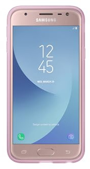 Samsung Coque semi-rigide pour Galaxy J3 2017 Rose Translucide