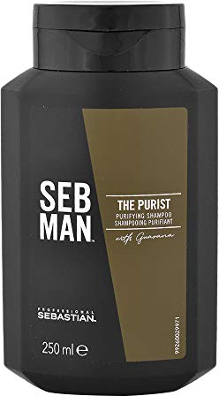 Seb Man The Purist, Shampoo Antiforfora Purificante, Combatte la forfora, Per Cuti Secche, con Forfora e per Capelli Grassi, Riduce le Irritazioni della Cute, 250ml