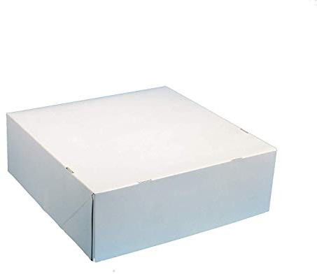 Pro DP 50 Tortenkartons Kuchenkartons Cakeboxen Transportkartons für Kuchen Torten & Gebäck weiß einteilig 34x34x11cm Premium 450g/m² extra stark recycelbar