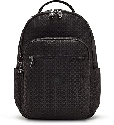 Kipling SEOUL Großer Rucksack, Signature Emb (Schwarz)