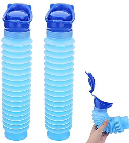 Herren-Taschen-Toilette, Notfall-Urinal, tragbar und wiederverwendbar, verkleinerbar, Urinal für den Außenbereich, Unisex-tragbares, mobiles Toiletten-Urinal, Urinflasche für Camping, Reisen, Stau und