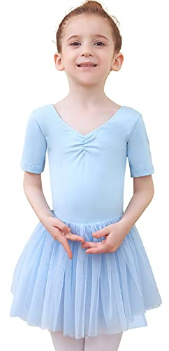 Tancefair Ragazze Vestiti da Balletto Body Danza Tutu Body Ragazze Balletto Leotard Danza Balletto per Bambine Ginnastica Leotards Corpo con Gonna Tutu