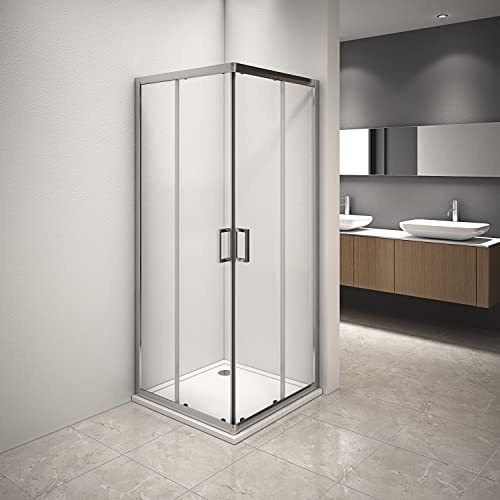 Box Doccia Angolare in vetro trasparente 80x80cm