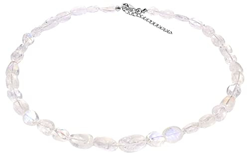 ELEDORO Rainbow Mondstein Kette Silber mit 925 Silberverschluss