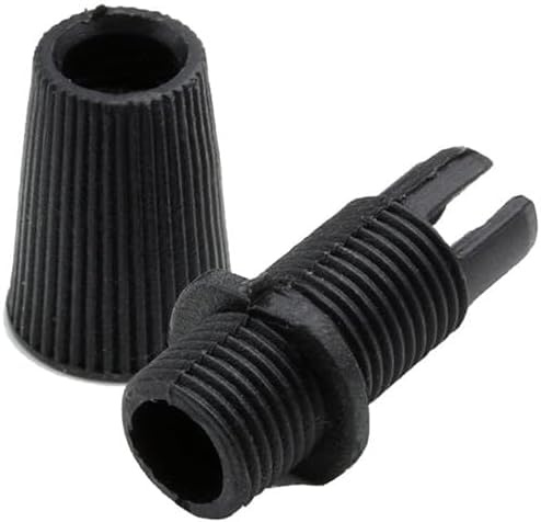 007 Vintage Pendant Strain Relief Plastic Cord Grips Retro Cable Lock Flex Cord Grip Cap with 10mm Male Threaded Entry Pendant Lamp Holder Converter M10 Black/White/Transparent (10, Black)