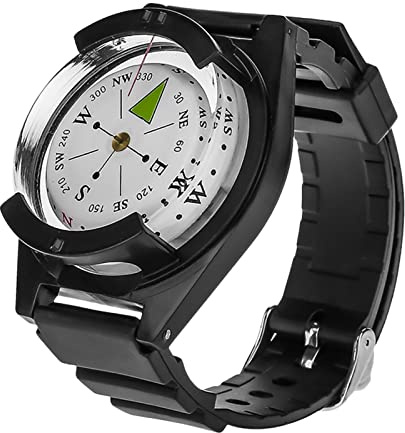 Outdoor Mini Leichte Armbanduhr Abs Kompass Gummi Armband Werkzeug Zubehör, Kompass Zum Wandern, Mini Kompass für Uhr