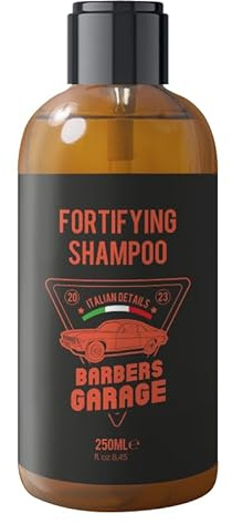 Barbers Garage energiespendendes Haarwachstums Shampoo (250ml) mit Thymian-, Rosmarin- und Soja-Extrakten und Salbei